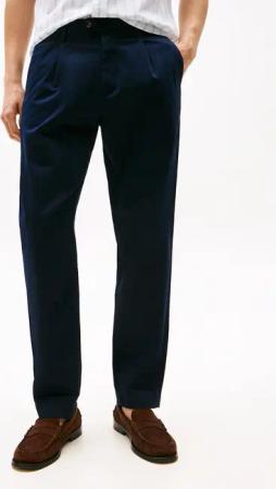 Tommy Hilfiger Chinohose "HARLEM 1PLT CHINO SATIN", relaxed fit, Bundhalte