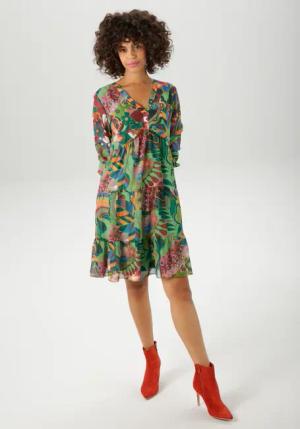 Aniston CASUAL Tunikakleid, mit fantasievollem, grafischen Blumendruck - NEUE KOLLEKTION