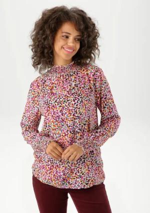 Aniston CASUAL Schlupfbluse, mit farbharmonischen Tupfen bedruckt - NEUE KOLLEKTION