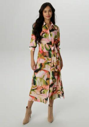 Aniston SELECTED Blusenkleid, mit seitlichem Bindedetail - NEUE KOLLEKTION
