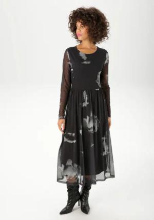 Aniston CASUAL Midikleid, mit großflächigen Batik-Blüten bedruckt - NEUE KOLLEKTION