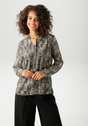 Aniston CASUAL Schlupfbluse, mit trendigem Schlangendruck - jedes Teil ein Unikat - NEUE KOLLEKTION