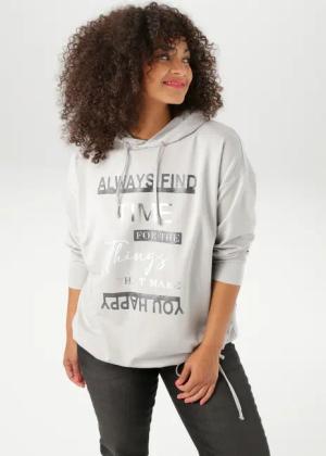 Aniston PLUS Kapuzensweatshirt, super bequeme Sweat-Qualität - NEUE KOLLEKTION