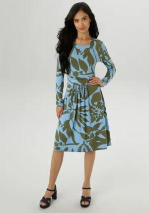 Aniston SELECTED Jerseykleid, mit gerafften Taillenbund - NEUE KOLLEKTION