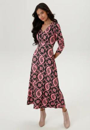 Aniston SELECTED Midikleid, mit Smok-Details - NEUE KOLLEKTION