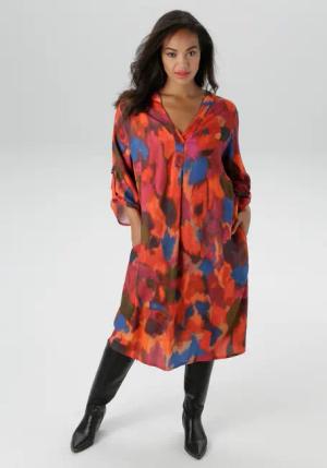 Aniston PLUS Druckkleid, extravaganter, grafischer Druck - NEUE KOLLEKTION