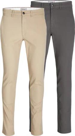 Jack & Jones Chinohose "JPSTMARCO JJDAVE 2PK MP NOOS", (Packung, 2 tlg.)