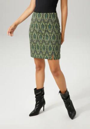 Aniston CASUAL Minirock, mit farbharmonischem Ornament-Muster - NEUE KOLLEKTION