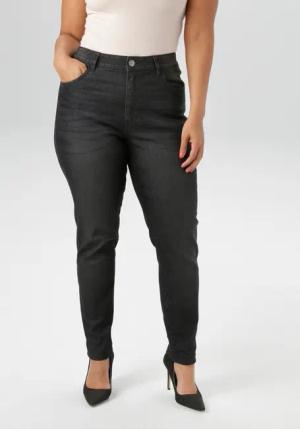 Aniston PLUS Skinny-fit-Jeans, regular waist - in dezenter Used-Waschung - NEUE KOLLEKTION