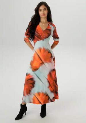 Aniston SELECTED Midikleid, mit Smok-Details - NEUE KOLLEKTION