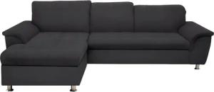 DOMO collection Ecksofa "Franzi B/T: 278/162 cm, L-Form, belastbar bis 140kg/ Sitz", Flachgewebe, graphite