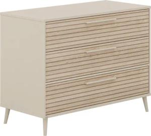 PAIDI Wickelkommode "EEFJE Kommode in modernem Design, Cashmere-Beige mit Groovy-Oak", bis 50 kg, in verschiedenen Breiten und Ausführungen, 124 cm