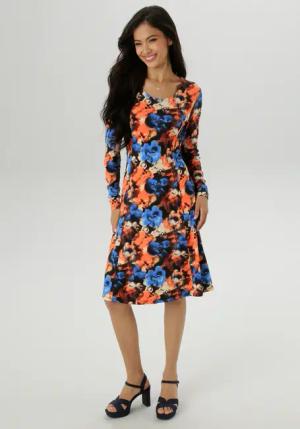 Aniston SELECTED Jerseykleid, mit farbintensiven Batikdruck - NEUE KOLLEKTION