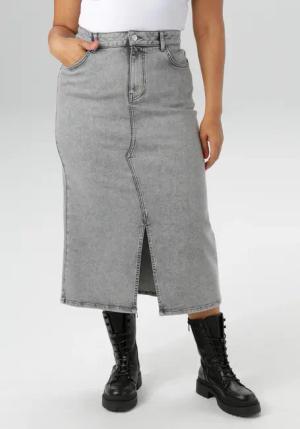 Aniston PLUS Jeansrock, mit Schlitz vorne - NEUE KOLLEKTION