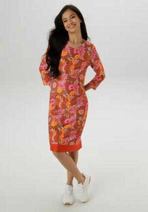 Aniston SELECTED Jerseykleid, mit fantasiereichem Blumen- und Blütendruck - NEUE KOLLEKTION