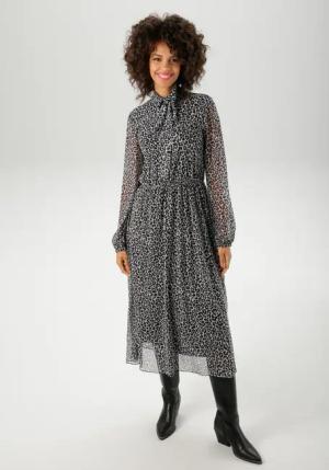 Aniston CASUAL Blusenkleid, mit farbharmonischem Animal-Print - NEUE KOLLEKTION