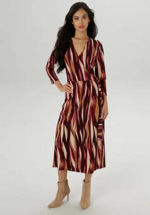 Aniston SELECTED Jerseykleid, in femininer Wickel-Optik - NEUE KOLLEKTION