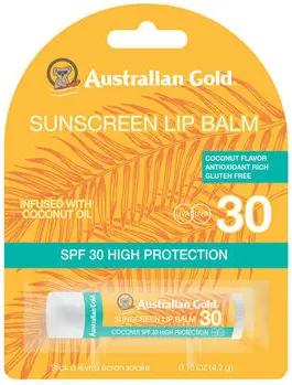 Australian Gold Sonnenschutz & Sonnenpflege Lippenbalsam Spf30 kokosöl