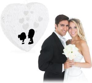 relaxdays Aufblasbares Partyzubehör Pinata Hochzeit