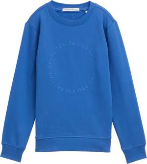 TOM TAILOR Jungen Sweatshirt mit Print, blau, Uni, Gr. 176