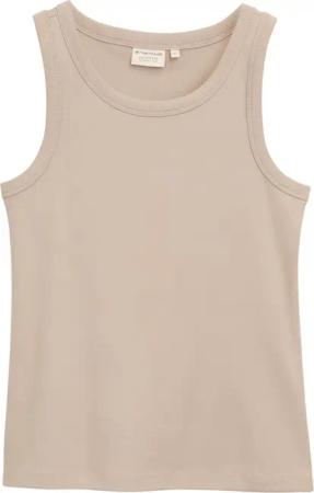 TOM TAILOR Damen Top mit Rippstruktur, grau, Uni, Gr. XXXL
