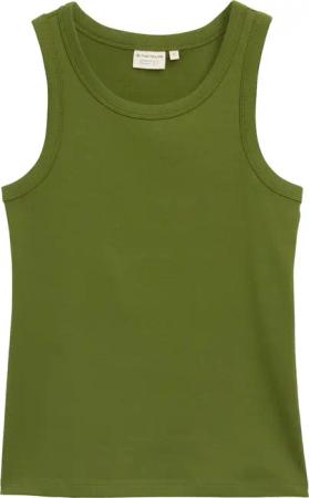 TOM TAILOR Damen Top mit Rippstruktur, grün, Uni, Gr. XXXL