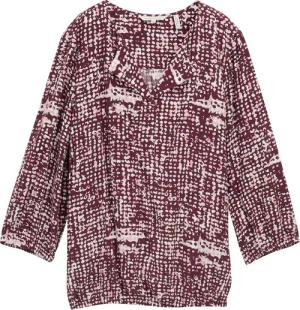 TOM TAILOR Damen Bluse aus Viskose, rot, Gemustert, Gr. 38
