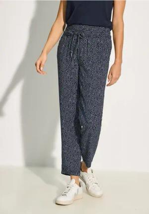 Cecil Damen Hose im Loose Fit in Blau, Gr: M