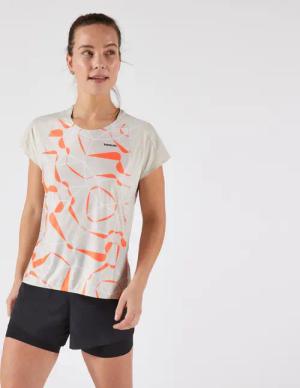 Laufshirt kurzarm Damen leicht - Run 900 Light Replika Obvious beige