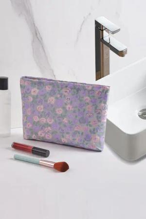 Kosmetiktasche mit Rosen-Print