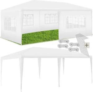 tectake Pavillon Novara, mit 5 Seitenteilen,
