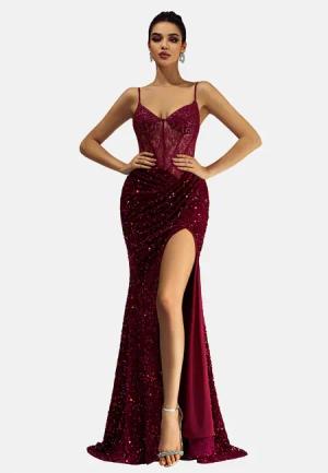 Moda Minx Jerseykleid Lucia Long Slit