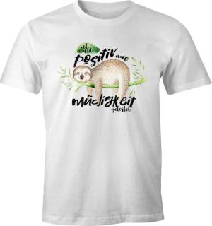 MoonWorks Print-Shirt Herren T-Shirt Faultier Ich