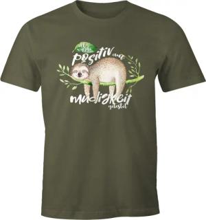 MoonWorks Print-Shirt Herren T-Shirt Faultier Ich
