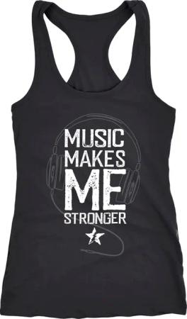 Neverless Tanktop Damen Tank-Top Music makes