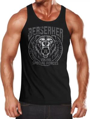 Neverless Tanktop Herren Tank-Top Berserker Bär