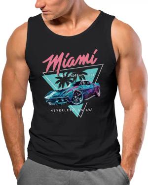 Neverless Tanktop Herren Tank-Top Bedruckt Miami