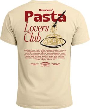 Neverless Print-Shirt Herren T-Shirt Backprint Pasta
