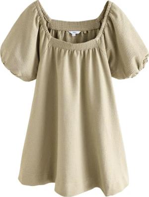 Next Smokkleid Gesmoktes Seersucker-Kleid mit Struktur