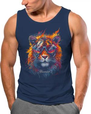 Neverless Tanktop Herren Tank-Top Tiger Print