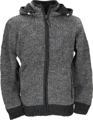 Guru-Shop Strickjacke Kuschelige gefütterte Strickjacke, Wolljacke,..