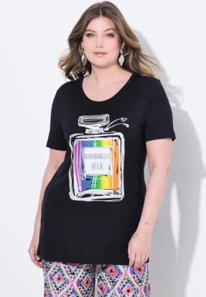 MIAMODA T-Shirt T-Shirt A-Linie Flakon-Motiv