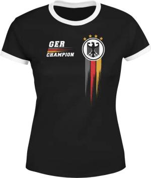 MoonWorks Print-Shirt Damen EM-Shirt Deutschland Fußball