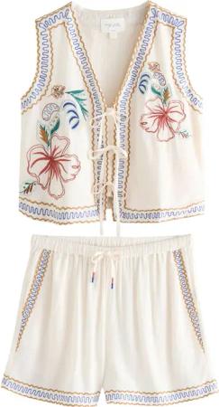 Next Pyjama Kurzer Schlafanzug mit Trägertop