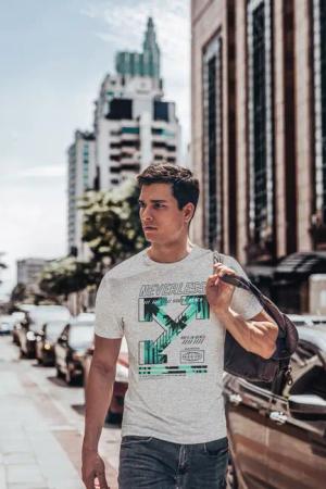 Neverless Print-Shirt Herren T-Shirt Text Print