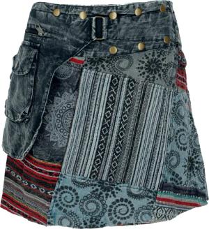 Guru-Shop Minirock Wickelrock, kurzer Rock, Cacheur,