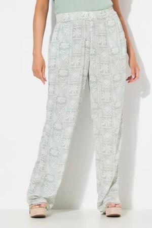 Ulla Popken Schlupfhose Hose Rose bedruckt