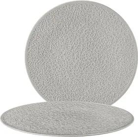 2 Seltmann Weiden Teller Nori grau, silber 33,0 cm