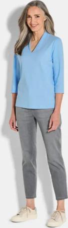 Basic-Shirt aus Interlock-Jersey - hellblau - Gr. 21 von Goldner Fashion