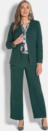 Edler Blazer aus Jersey - smaragd - Gr. 24 von Goldner Fashion